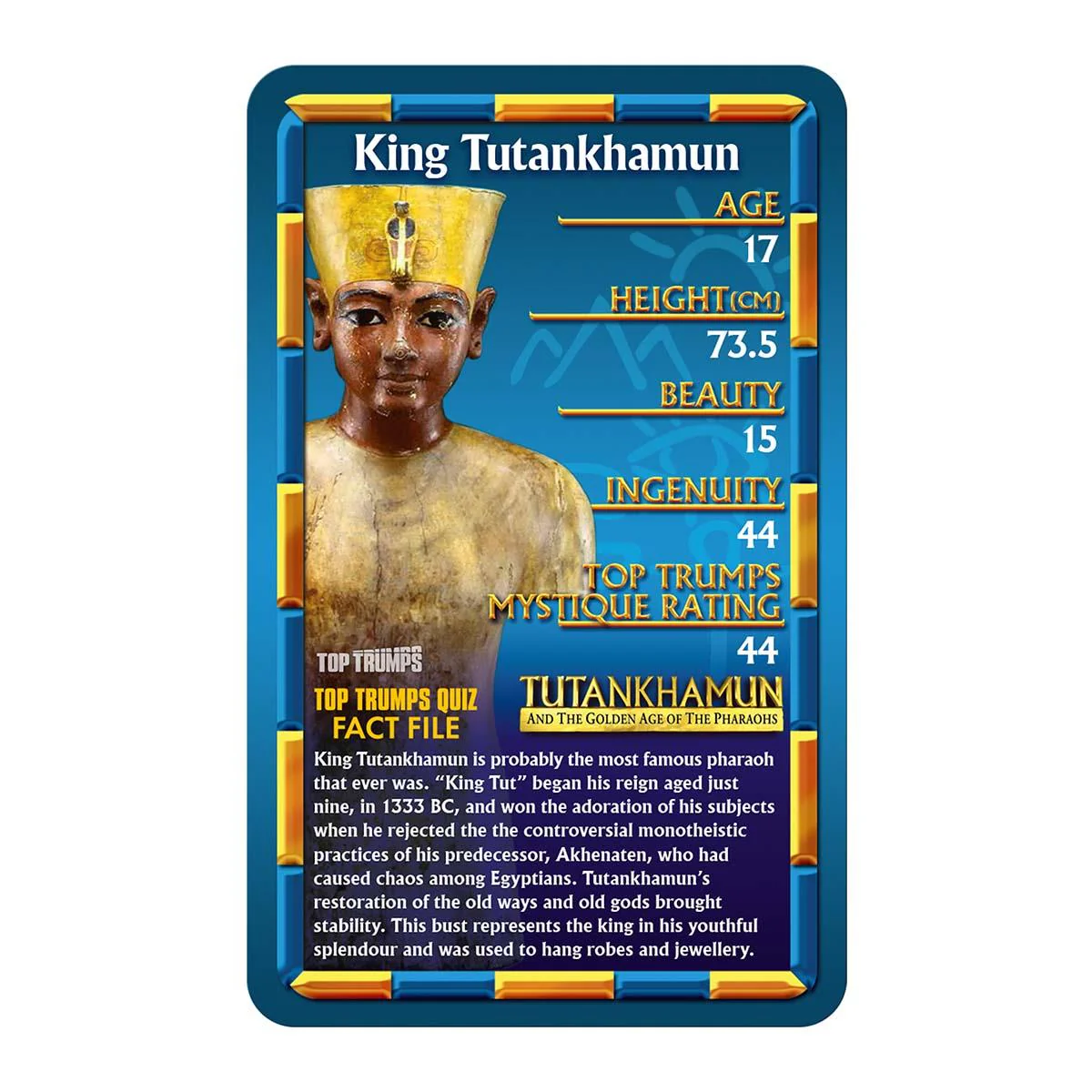 Ancient Egypt 'Tutankhamun and the Golden Age of the Pharaohs' Top Trumps Limited Edition Card Game - Image 2