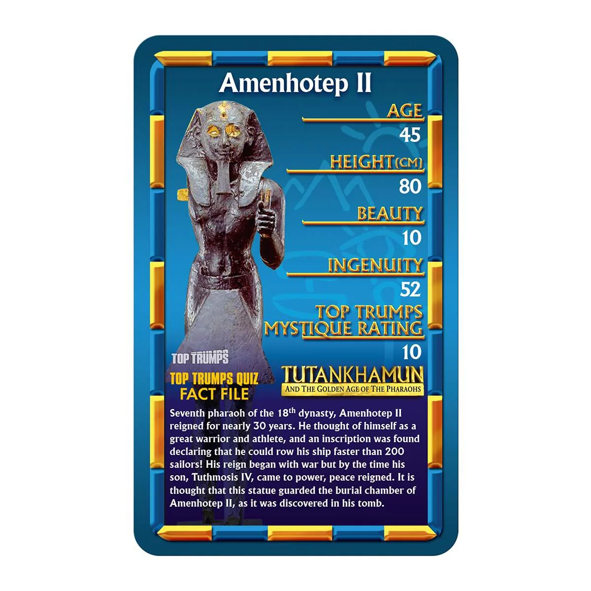 Ancient Egypt 'Tutankhamun and the Golden Age of the Pharaohs' Top Trumps Limited Edition Card Game - Image 4