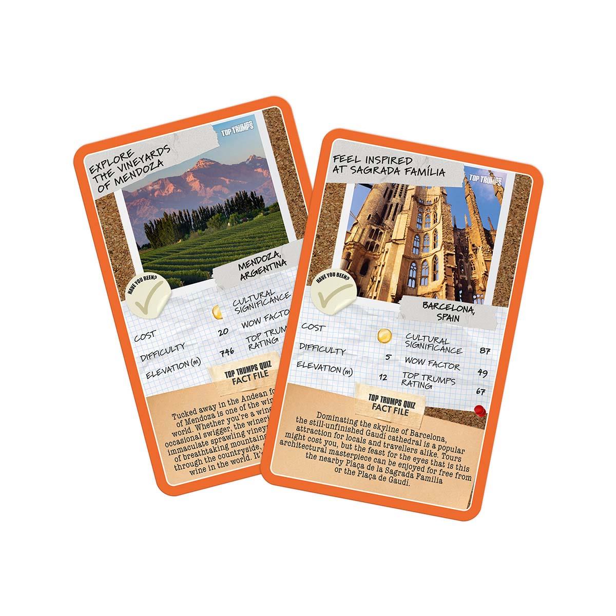 Back Packers' Bucket List Top Trumps Card Game - Image 3