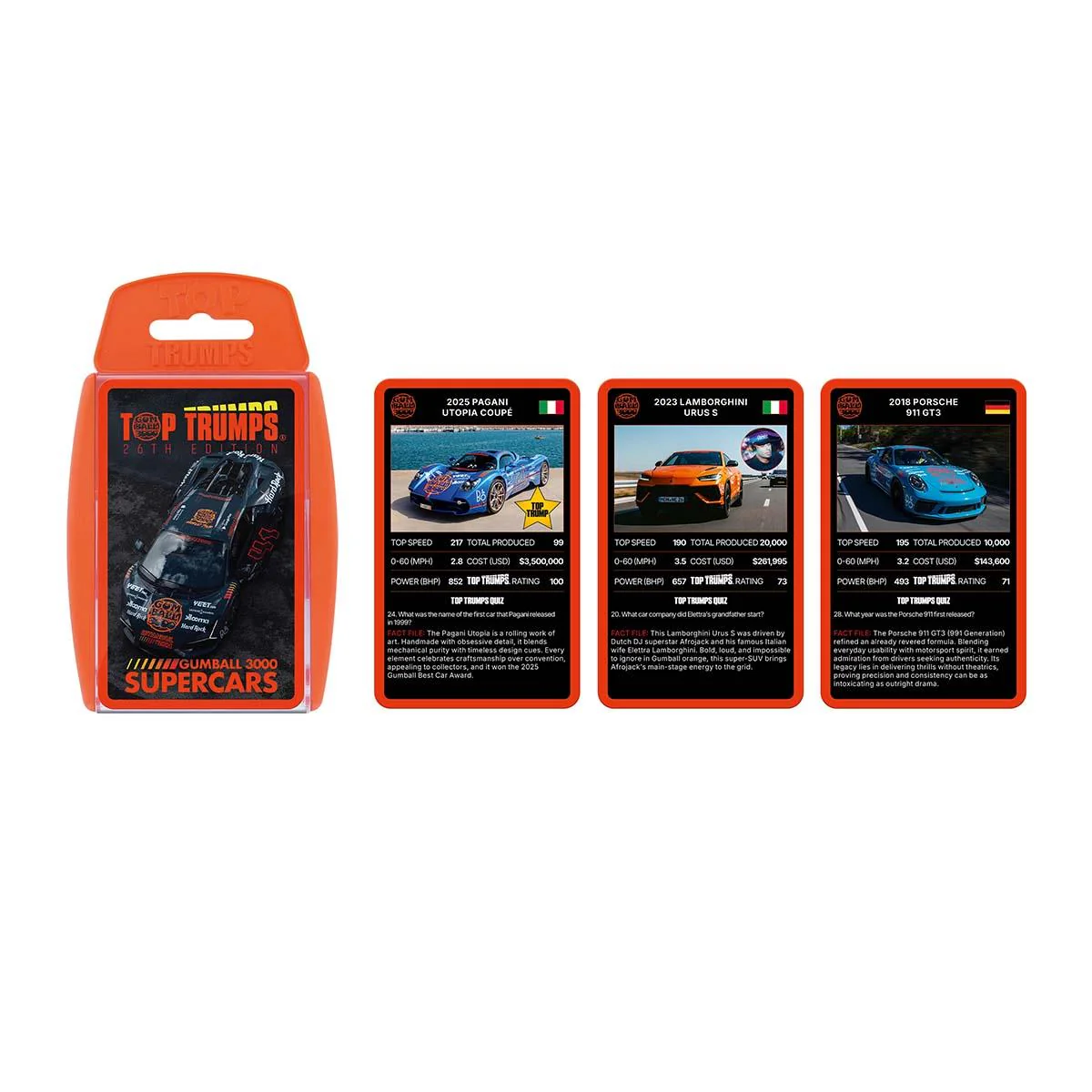 Gumball 3000 Superstars & Supercars Top Trumps Card Game - Image 4