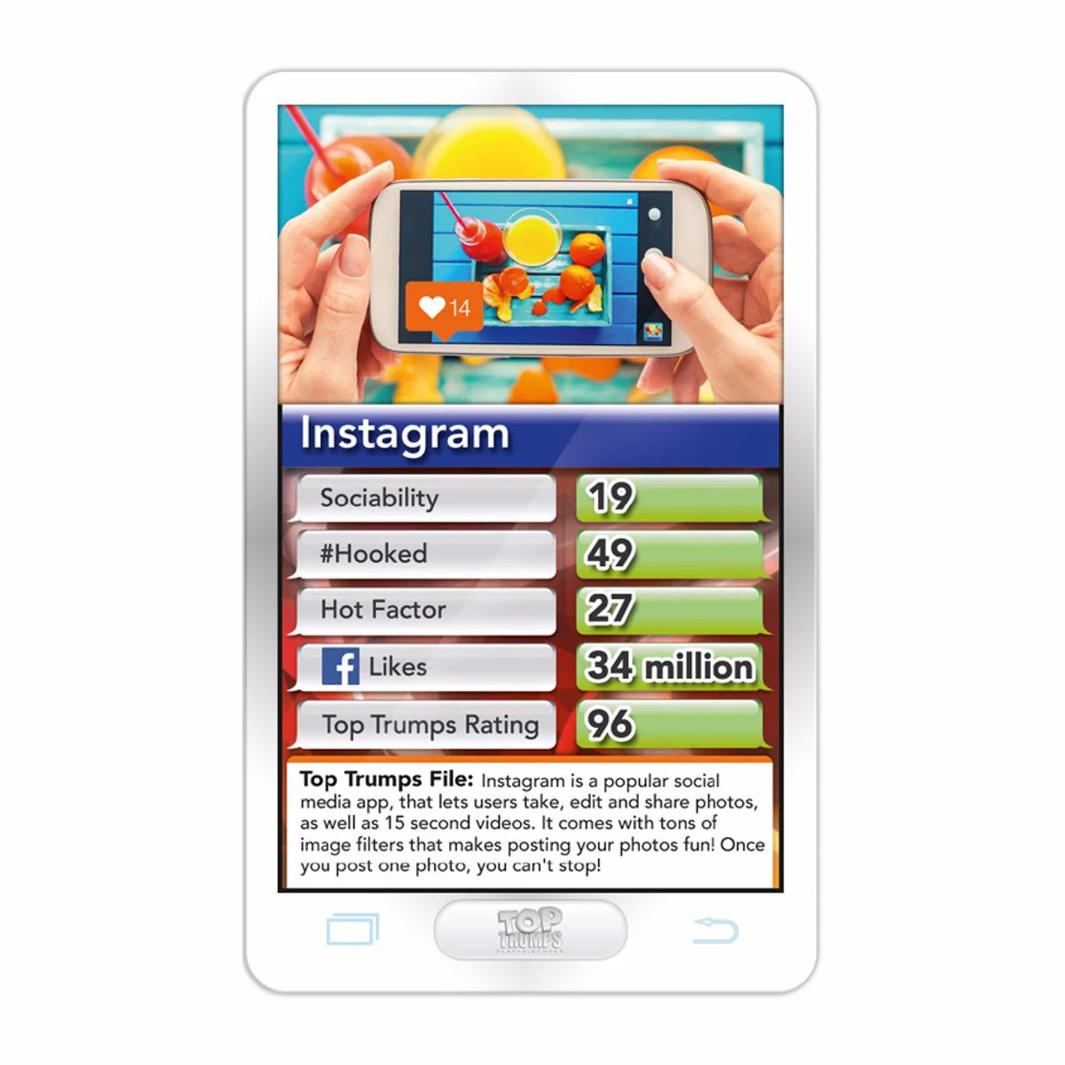 Hottest Top 30 Apps Top Trumps Card Game - Image 2