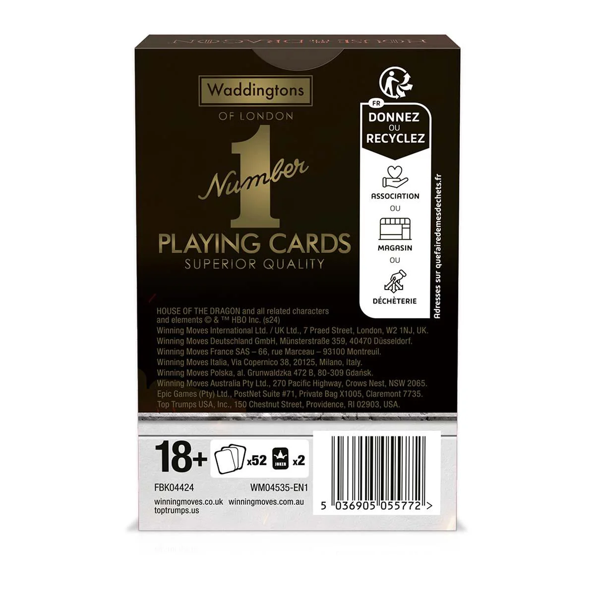 House of the Dragon Waddingtons Number 1 Playing Cards - Image 6
