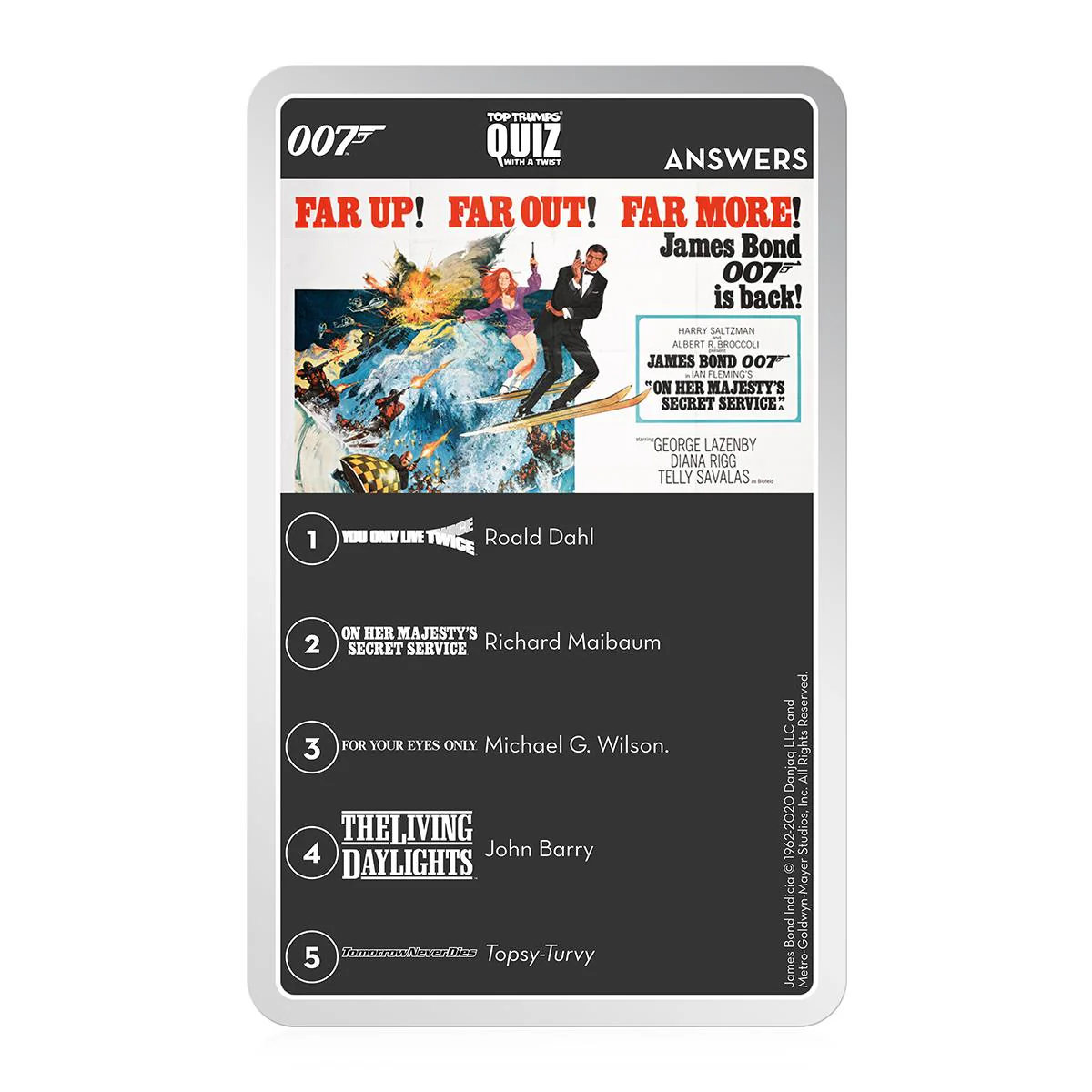 James Bond Top Trumps Quiz Game Card Game - Image 4
