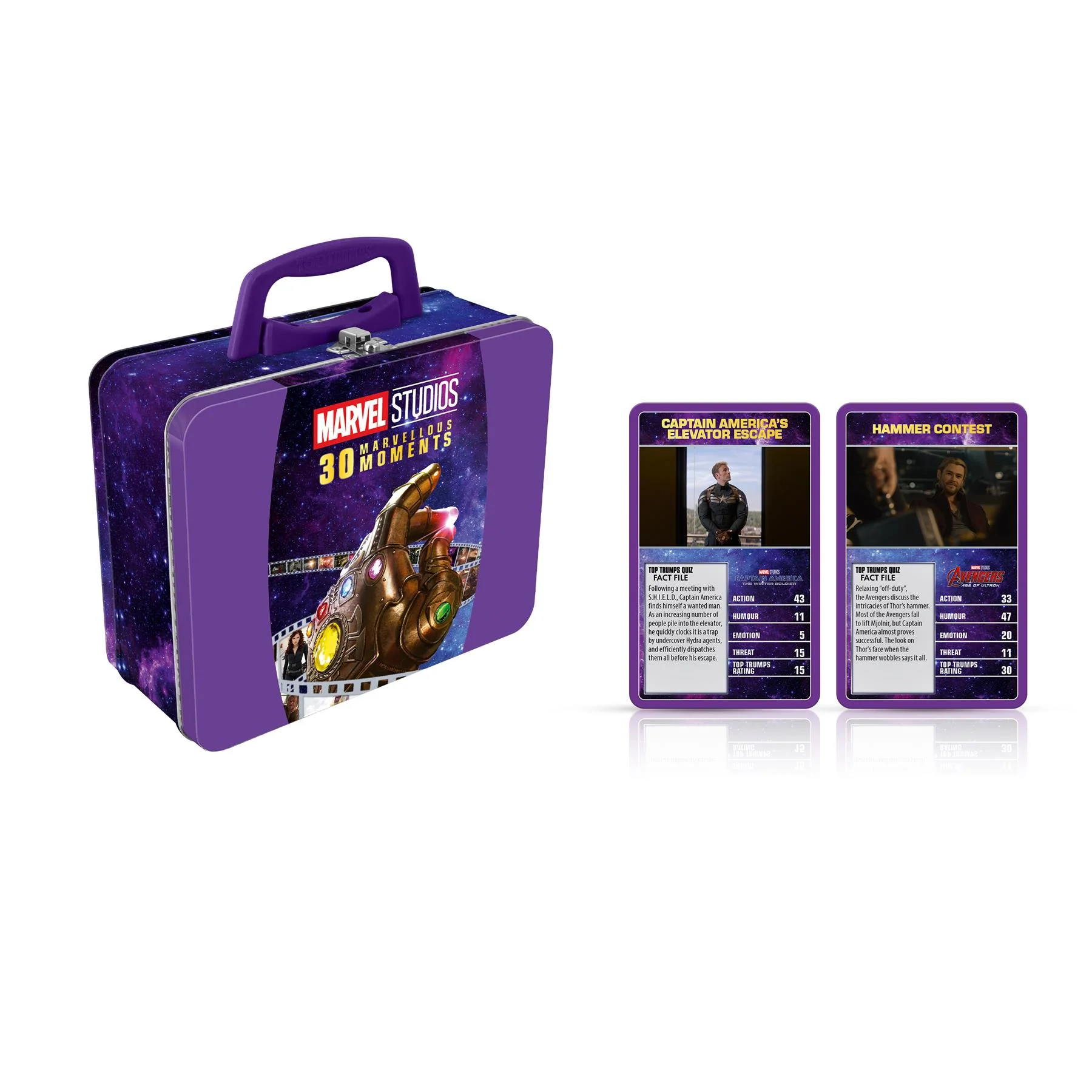 Marvel 30 Moments Top Trumps Card Game Collectors Tin - Image 3