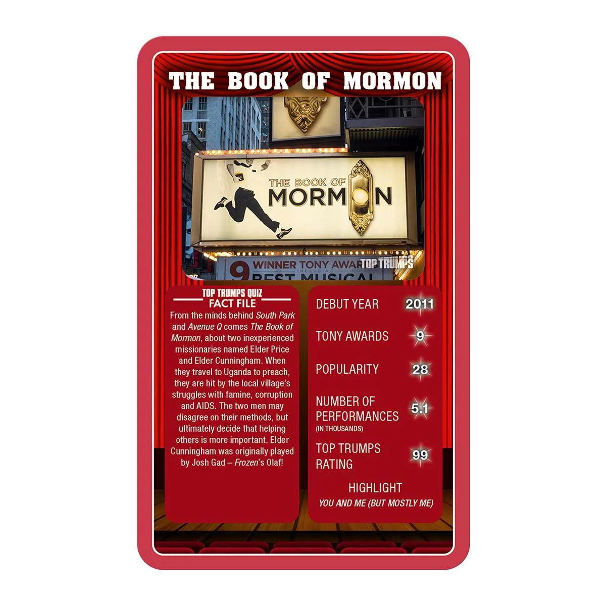 Musicals Top Trumps Limited Edition Card Game - Image 3