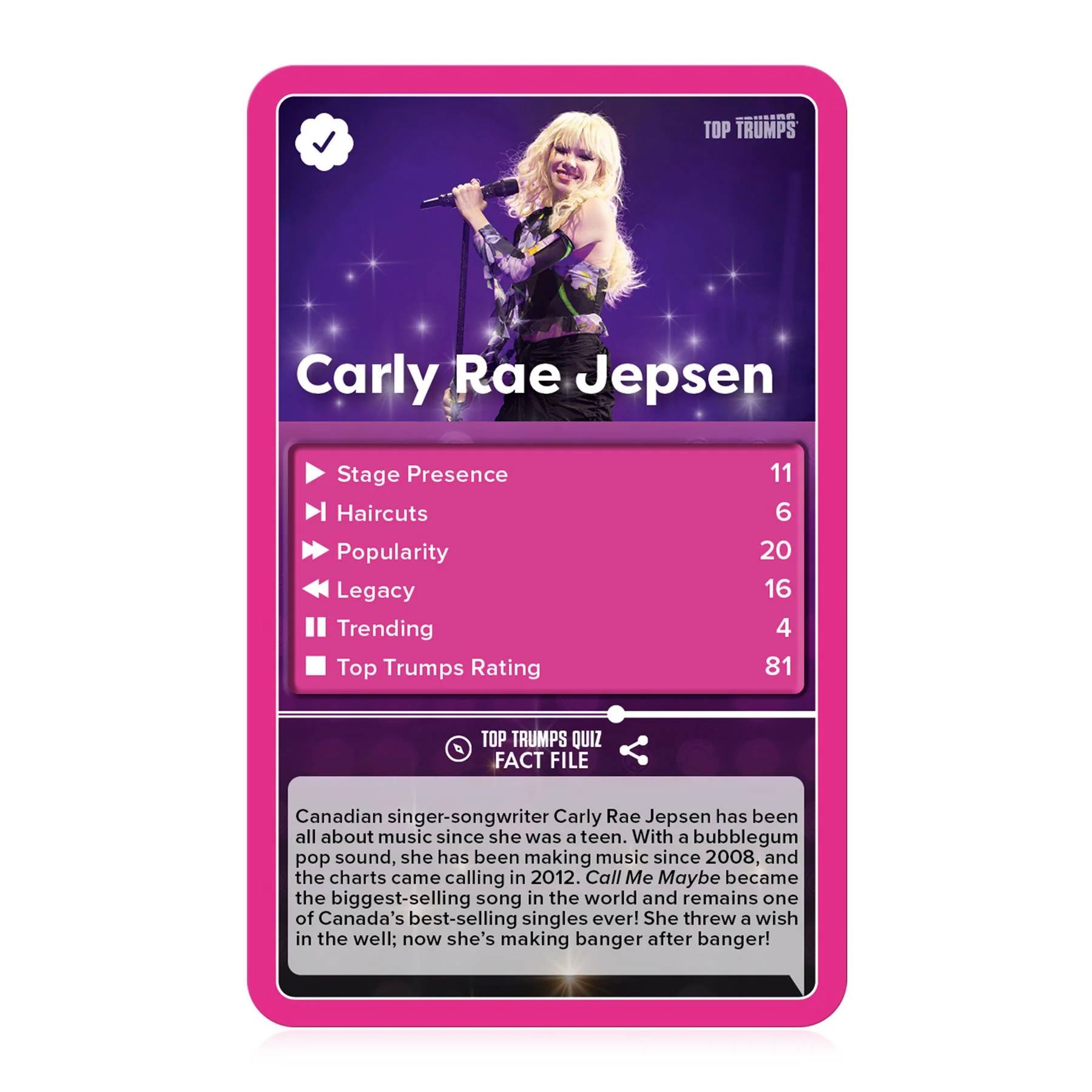Popstars Top Trumps Card Game - Image 3