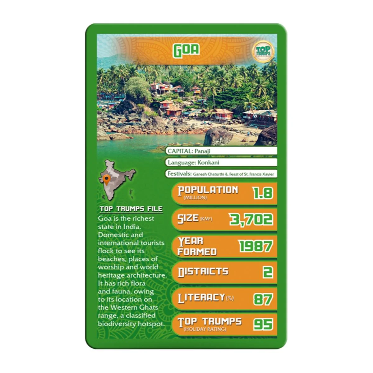 States of India Top Trumps Card Game - Image 2