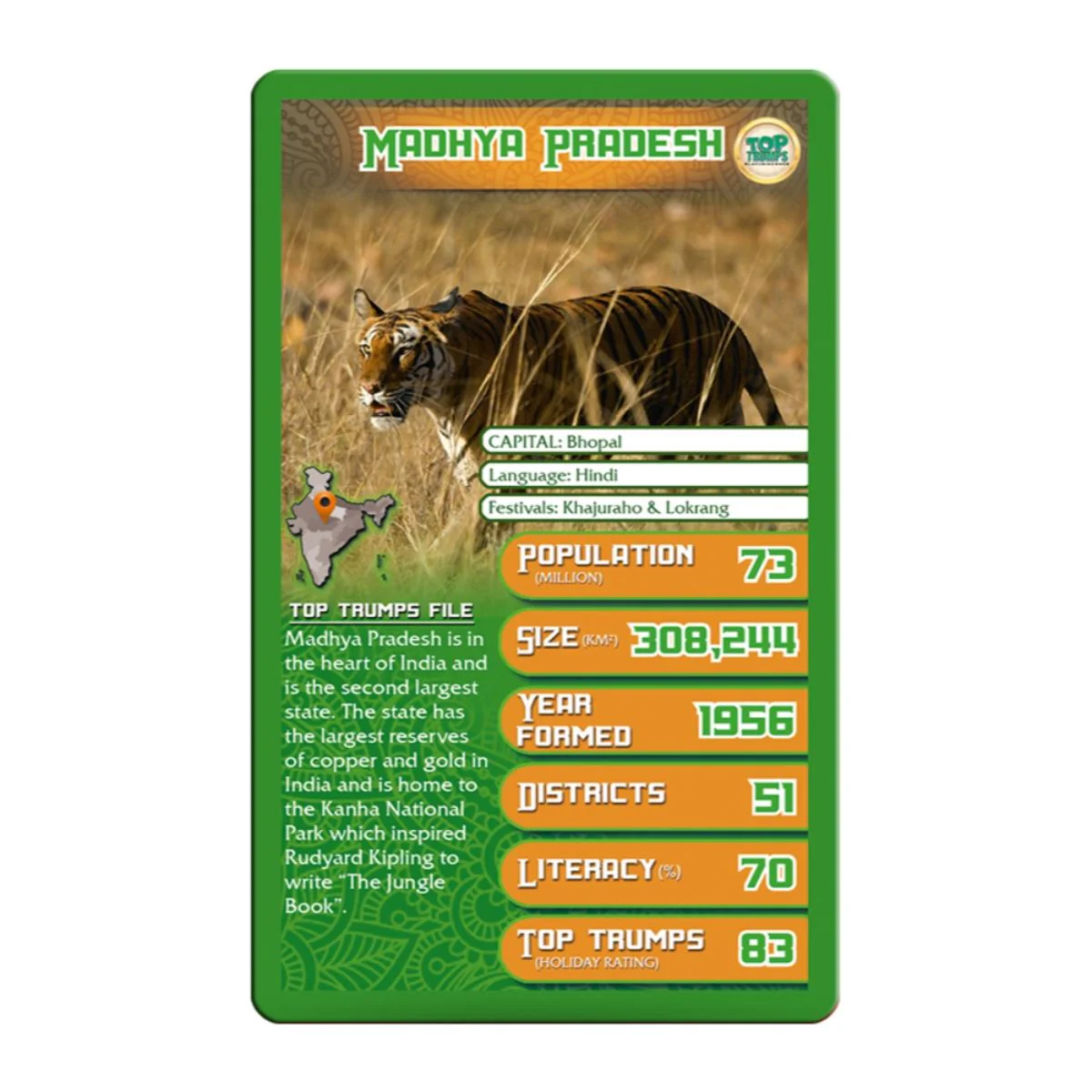States of India Top Trumps Card Game - Image 3