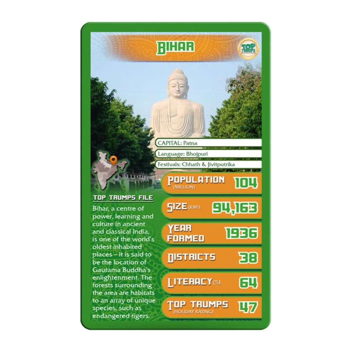 States of India Top Trumps Card Game - Image 4