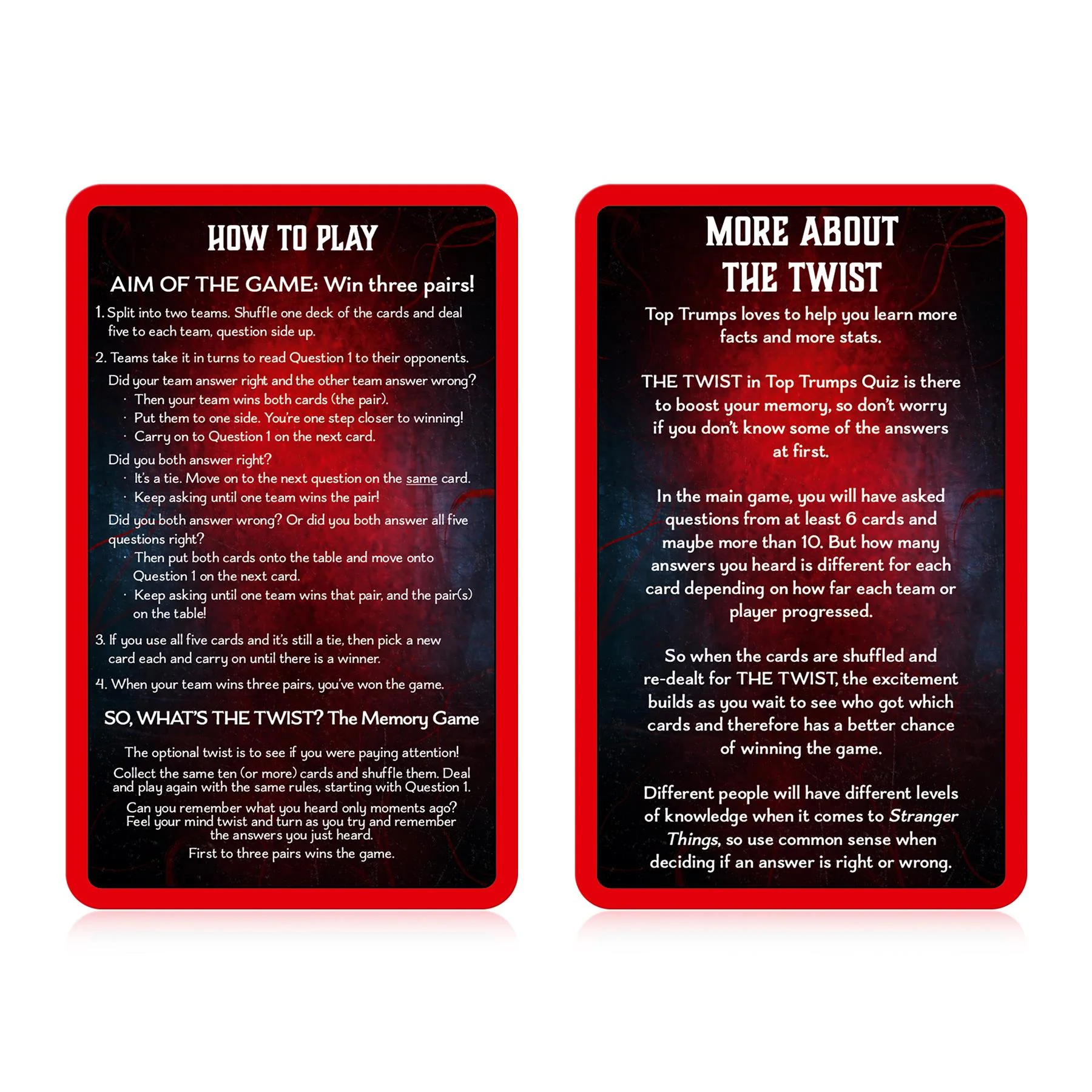 Stranger Things Top Trumps Quiz Card Game - Image 6