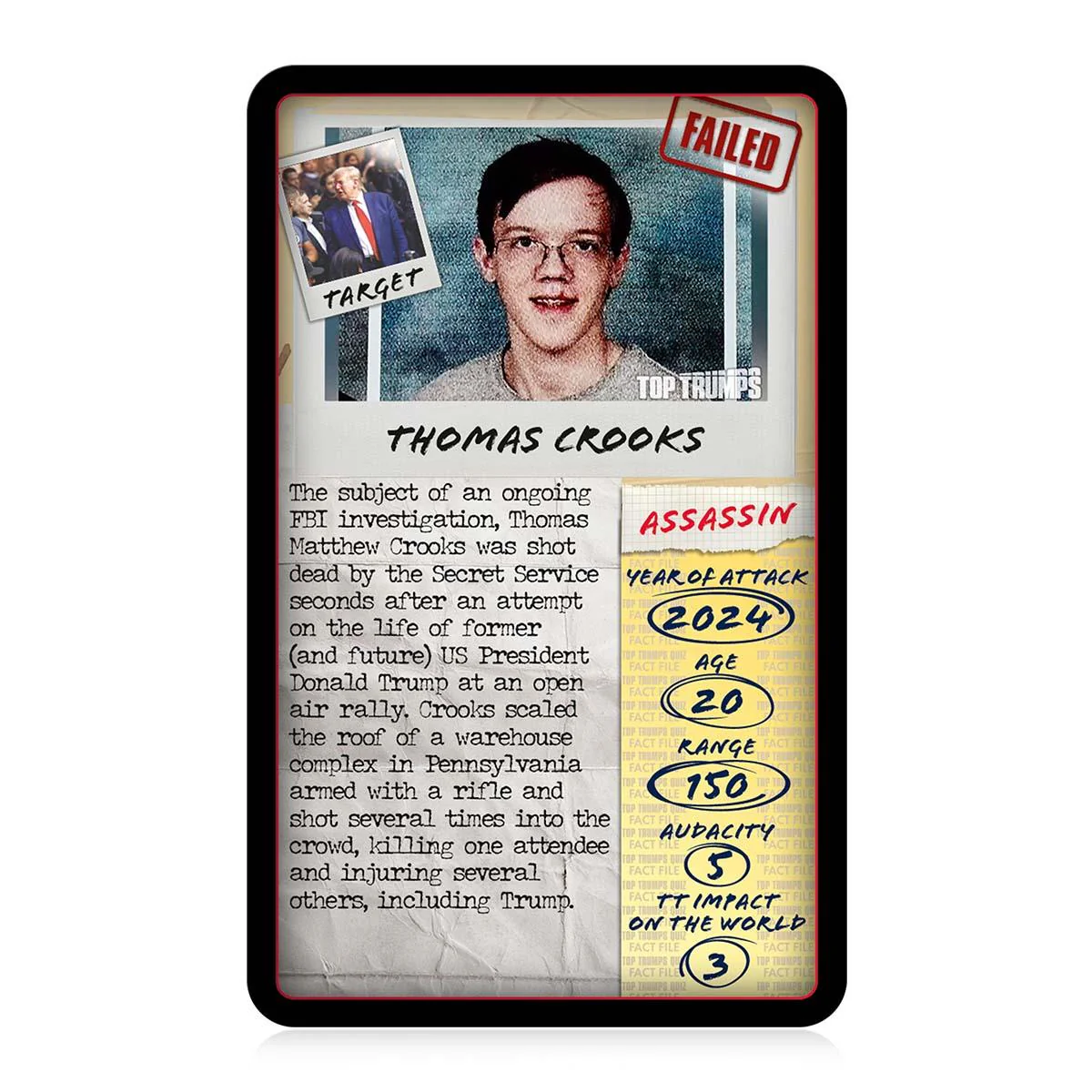 Traitors and Assassins Top Trumps Limited Edition Card Game - Image 3