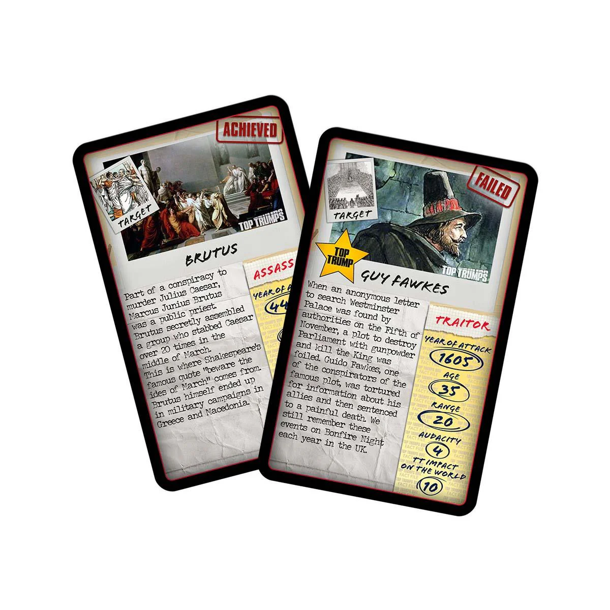 Traitors and Assassins Top Trumps Limited Edition Card Game - Image 5