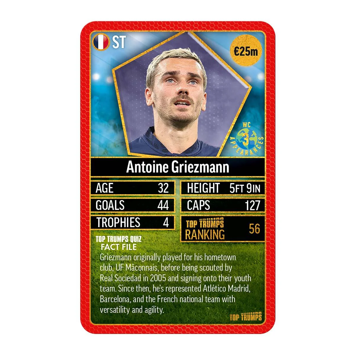 World Football Stars Top 200 - Pack 4 Top Trumps Card Game - Image 3