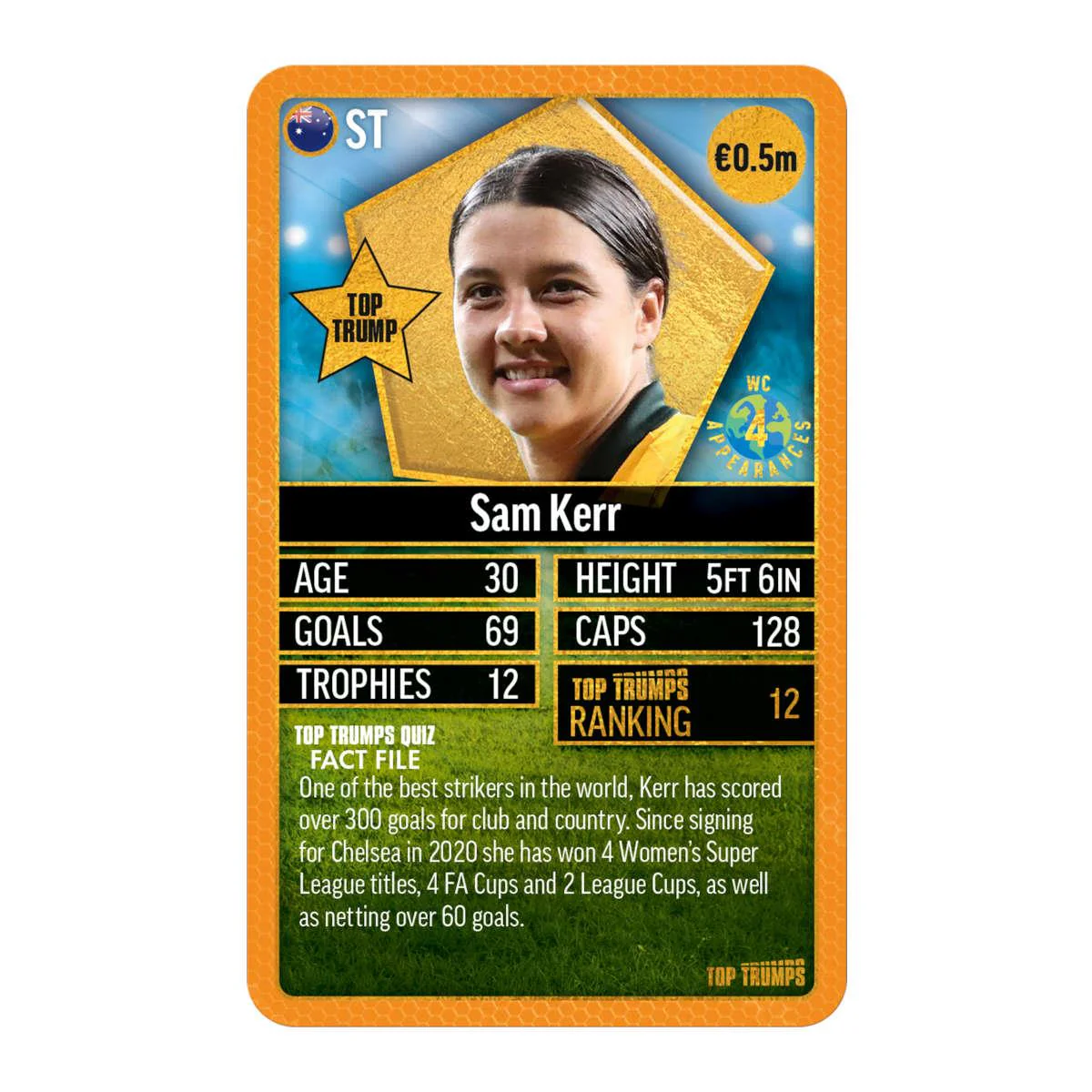 World Football Stars Top 200 - Pack 6 Top Trumps Card Game - Image 3