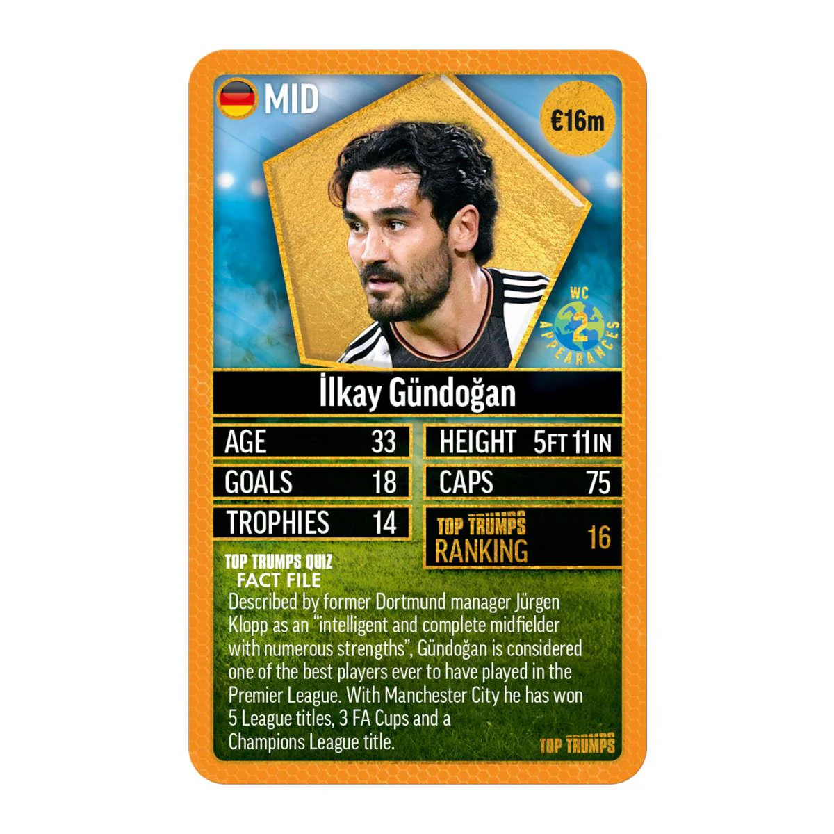 World Football Stars Top 200 - Pack 6 Top Trumps Card Game - Image 4