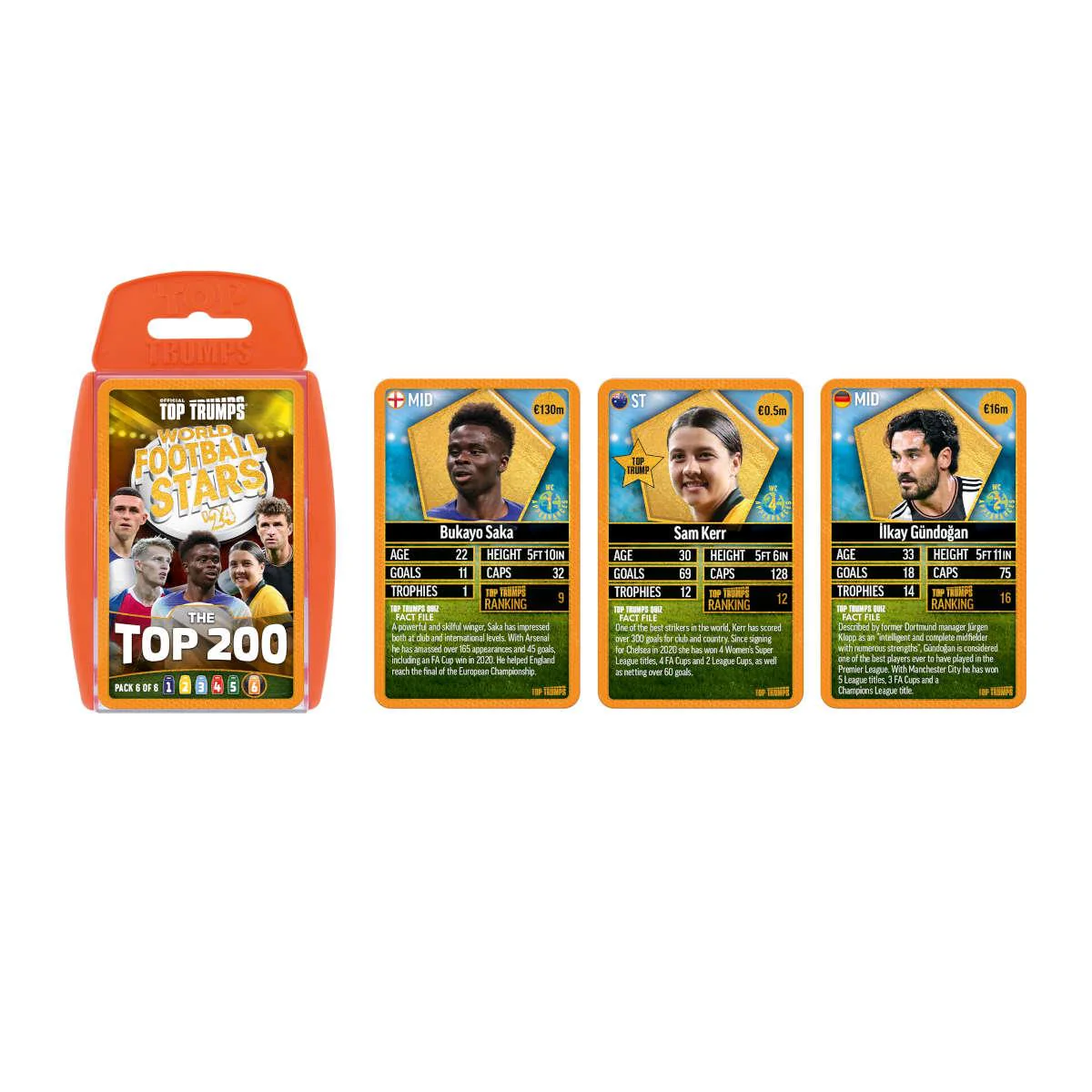 World Football Stars Top 200 - Pack 6 Top Trumps Card Game - Image 5