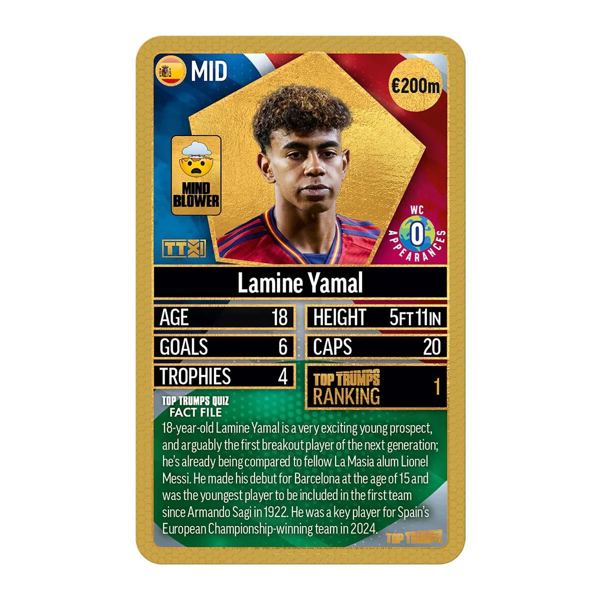 World Football Stars Top 200 Top Trumps Card Game – Chrome Gold Pack - Image 2