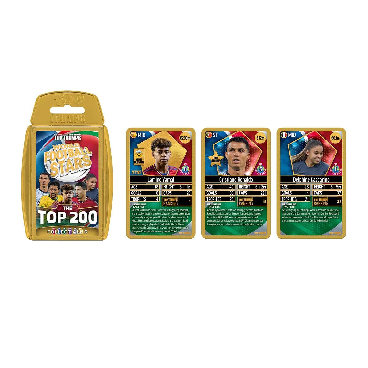 World Football Stars Top 200 Top Trumps Card Game – Chrome Gold Pack - Image 7