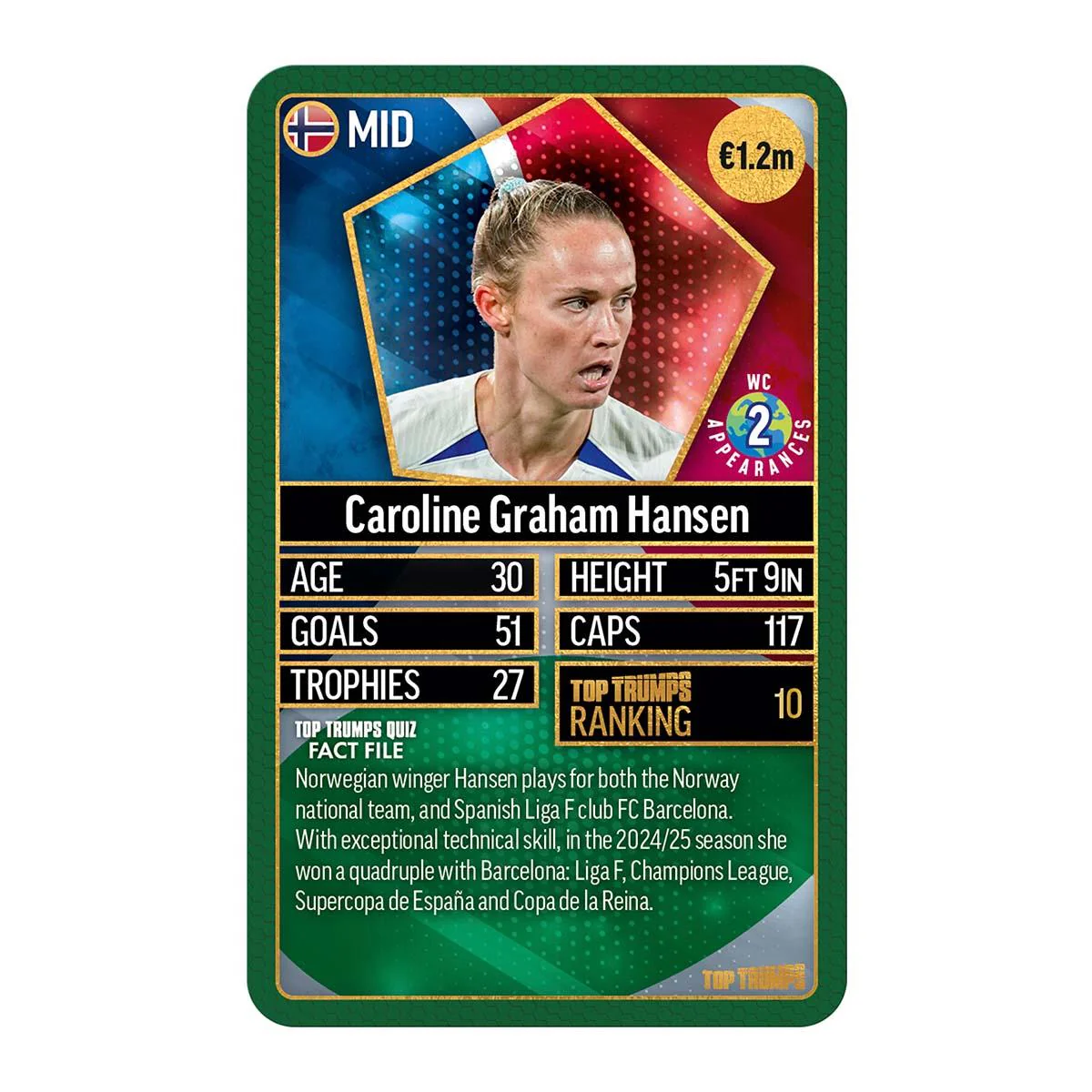 World Football Stars Top 200 Top Trumps Card Game β Chrome Green Pack - Image 3