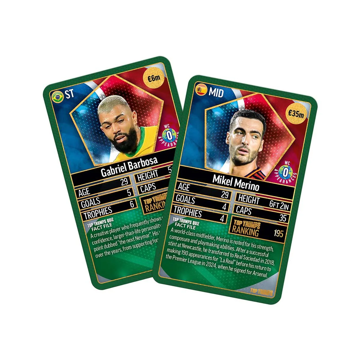 World Football Stars Top 200 Top Trumps Card Game β Chrome Green Pack - Image 5