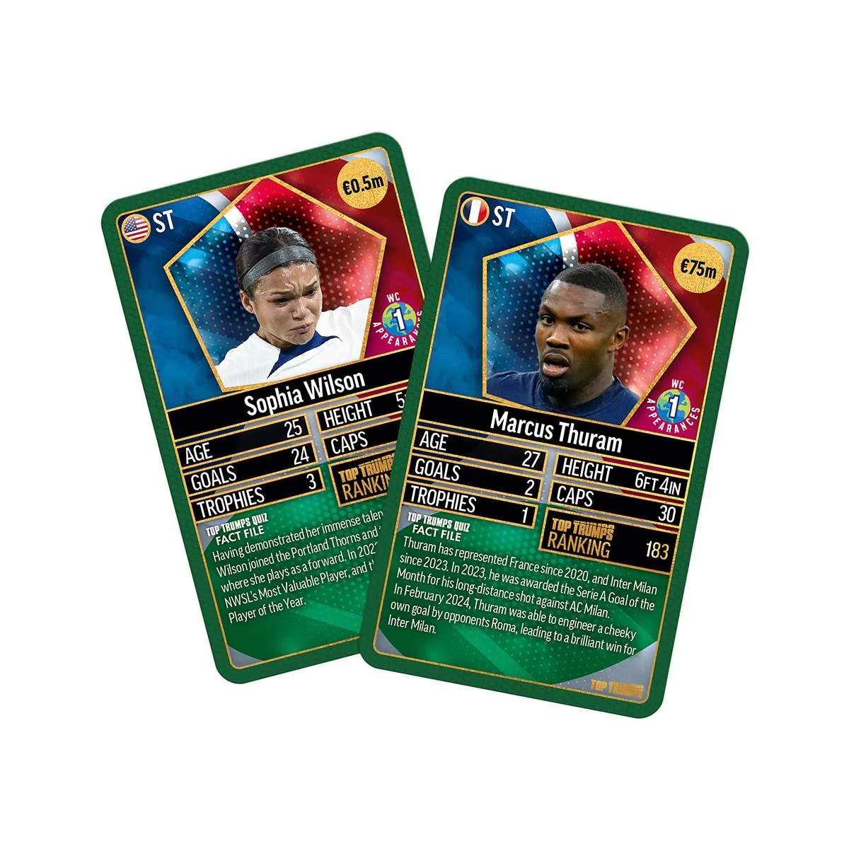 World Football Stars Top 200 Top Trumps Card Game β Chrome Green Pack - Image 6
