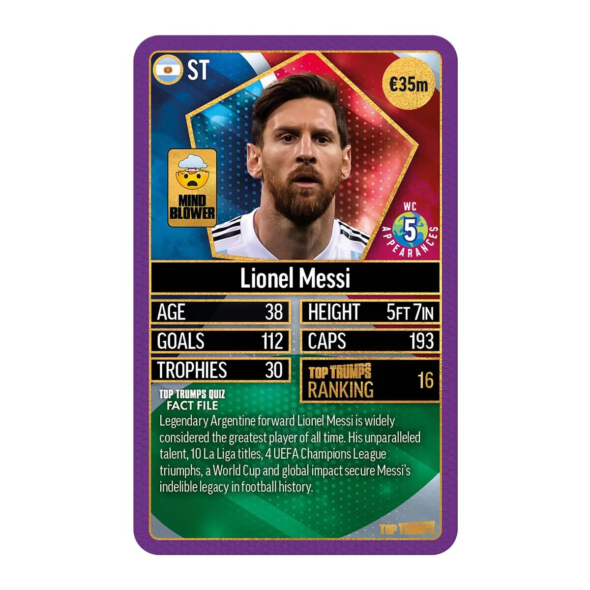 World Football Stars Top 200 Top Trumps Card Game – Chrome Purple Pack - Image 3