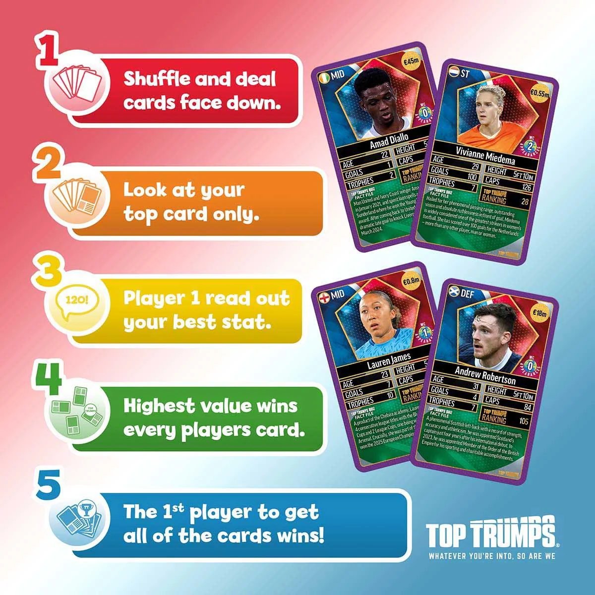 World Football Stars Top 200 Top Trumps Card Game – Chrome Purple Pack - Image 9