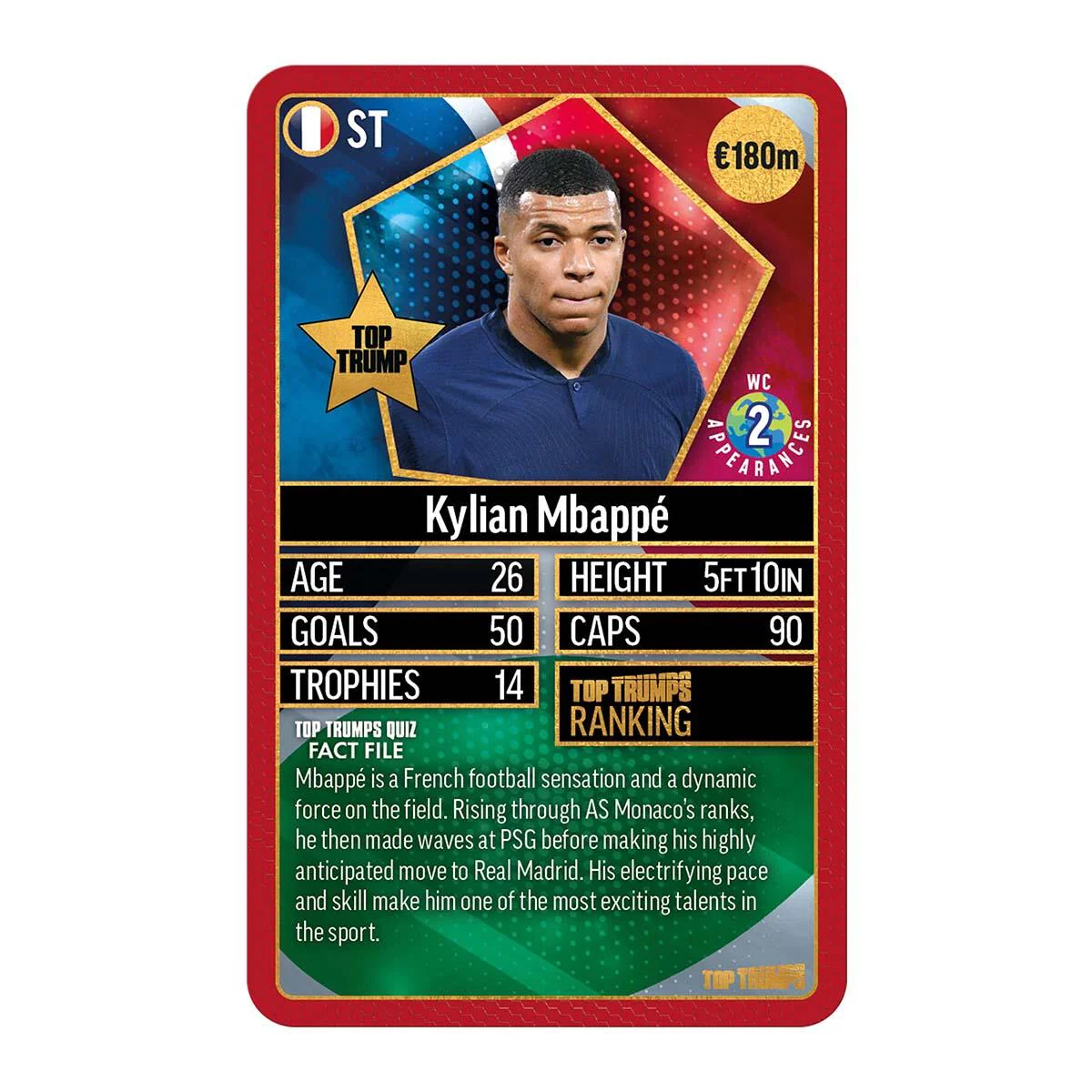 World Football Stars Top 200 Top Trumps Card Game - Chrome Red Pack - Image 4